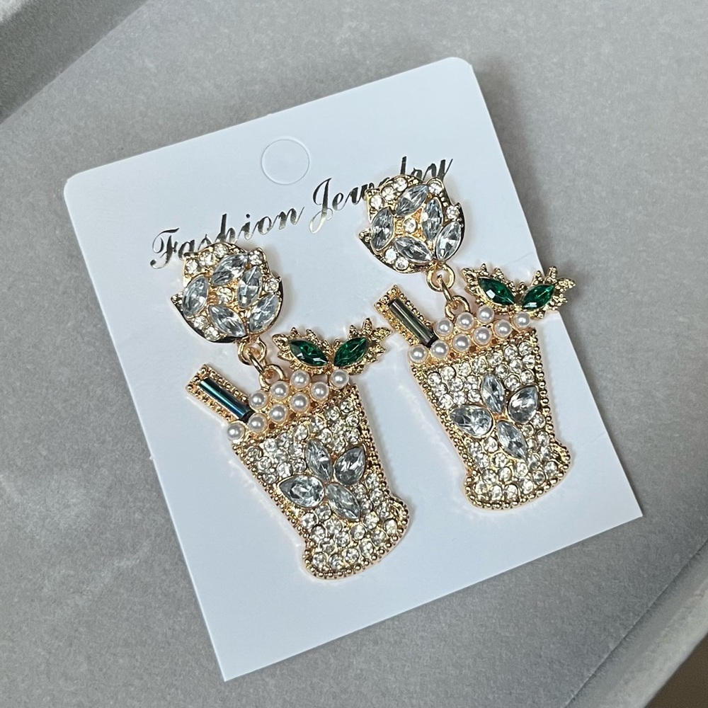 Cocktail Drink Earrings